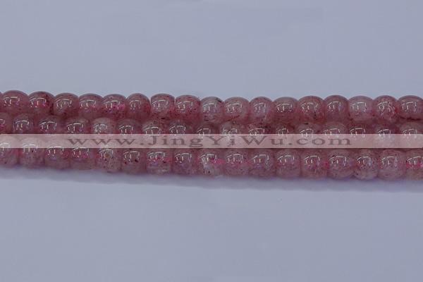CBQ440 15.5 inches 8*11mm drum lavender strawberry quartz beads