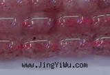 CBQ447 15.5 inches 10*14mm drum strawberry quartz beads