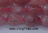 CBQ454 15.5 inches 12*16mm faceted teardrop strawberry quartz beads