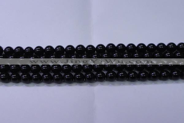CBQ502 15.5 inches 8mm round natural black quartz beads