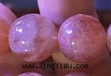 CBQ563 15.5 inches 14mm round golden strawberry quartz beads