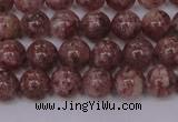 CBQ602 15.5 inches 8mm round natural strawberry quartz beads