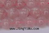 CBQ609 15.5 inches 12mm round natural strawberry quartz beads