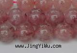 CBQ615 15.5 inches 14mm round natural strawberry quartz beads