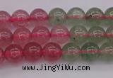 CBQ651 15.5 inches 6mm round mixed strawberry quartz beads