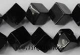 CBS225 15.5 inches 12*12mm cube blackstone beads wholesale