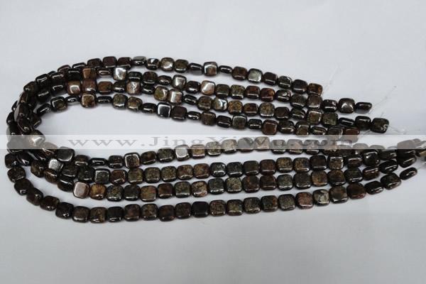 CBZ224 15.5 inches 8*8mm square bronzite gemstone beads