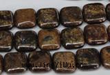 CBZ226 15.5 inches 12*12mm square bronzite gemstone beads