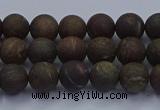 CBZ600 15.5 inches 4mm round matte bronzite beads wholesale