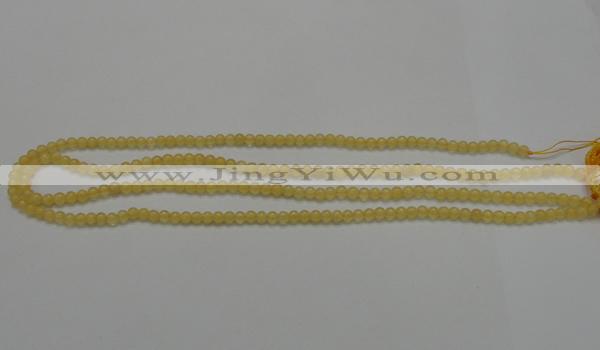 CCA02 15.5 inches 4mm round yellow calcite gemstone beads wholesale