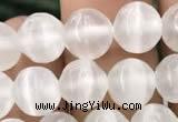 CCA362 15.5 inches 8mm round white calcite gemstone beads