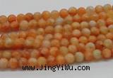 CCA50 15.5 inches 4mm round orange calcite gemstone beads wholesale