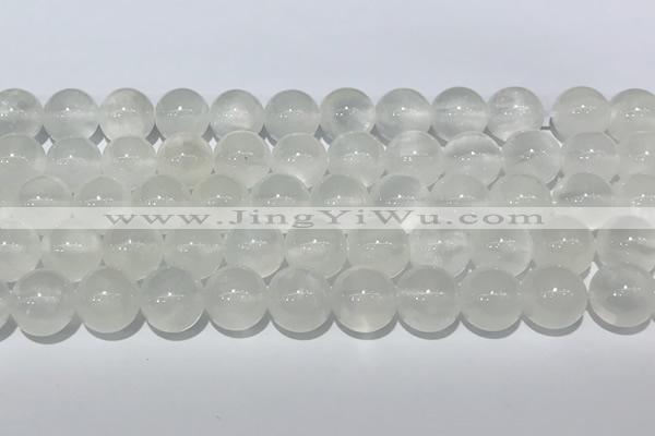 CCA512 15.5 inches 10mm round white calcite gemstone beads