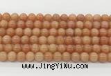 CCA515 15.5 inches 8mm round peach calcite gemstone beads