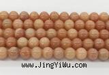 CCA516 15.5 inches 10mm round peach calcite gemstone beads