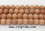 CCA517 15.5 inches 12mm round peach calcite gemstone beads