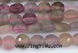 CCB1159 15 inches 4mm faceted coin gemstone beads