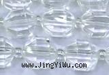 CCB1260 15 inches 9*10mm faceted white crystal beads