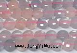 CCB1370 15 inches 4mm faceted coin morganite beads