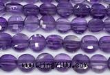 CCB1383 15 inches 4mm faceted coin lapis lazuli beads