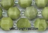 CCB1436 15 inches 7mm - 8mm faceted jade beads