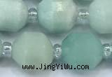 CCB1457 15 inches 9mm - 10mm faceted amazonite beads