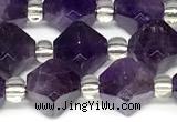 CCB1608 15 inches 10mm faceted amethyst gemstone beads