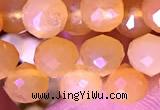 CCB1640 15 inches 6mm faceted teardrop yellow opal beads