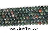 CCB750 15.5 inches 8mm faceted coin Indian bloodstone gemstone beads