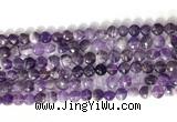 CCB753 15.5 inches 8mm faceted coin dogtooth amethyst beads