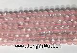 CCB759 15.5 inches 8mm faceted coin rose quartz beads