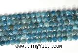 CCB763 15.5 inches 8mm faceted coin apatite beads