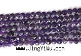CCB767 15.5 inches 8mm faceted coin amethyst beads