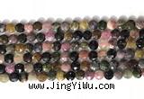 CCB770 15.5 inches 8mm faceted coin tourmaline gemstone beads