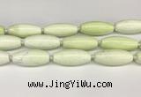 CCB783 15.5 inches 15*38mm - 16*40mm rice lemon turquoise beads