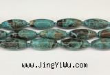 CCB784 15.5 inches 15*38mm - 16*40mm rice ocean agate beads