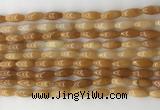 CCB812 15.5 inches 5*12mm rice pink aventurine beads wholesale