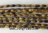 CCB815 15.5 inches 5*12mm rice yellow tiger eye beads wholesale