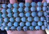 CCB840 15.5 inches 9*10mm faceted amazonite beads wholesale