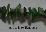 CCB87 15.5 inch 2*8mm irregular branch green coral beads Wholesale