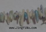 CCB89 15.5 inch 2*8mm irregular branch light blue coral beads