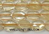 CCB931 15.5 inches 8*10mm faceted oval citrine beads