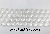CCBS06 15 inches 12mm faceted round white crystal beads wholesale