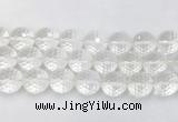 CCBS09 15 inches 18mm faceted round white crystal beads wholesale