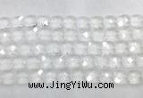 CCBS16 15 inches 14mm faceted square white crystal beads wholesale CCBS16 15 inches 14mm faceted square white crystal beads wholesale