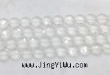 CCBS22 15 inches 14mm faceted coin white crystal beads wholesale