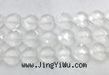 CCBS31 15 inches 20mm faceted heart white crystal beads wholesale