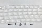 CCBS35 15 inches 12*16mm faceted rectangle white crystal beads wholesale