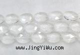 CCBS43 15 inches 15*20mm faceted oval white crystal beads wholesale