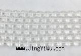 CCBS45 15 inches 8*12mm faceted teardrop white crystal beads wholesale